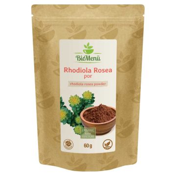   BioMenü Bio Rhodiola rosea Pulver 60 g NAHE AM VERFALLSDATUM